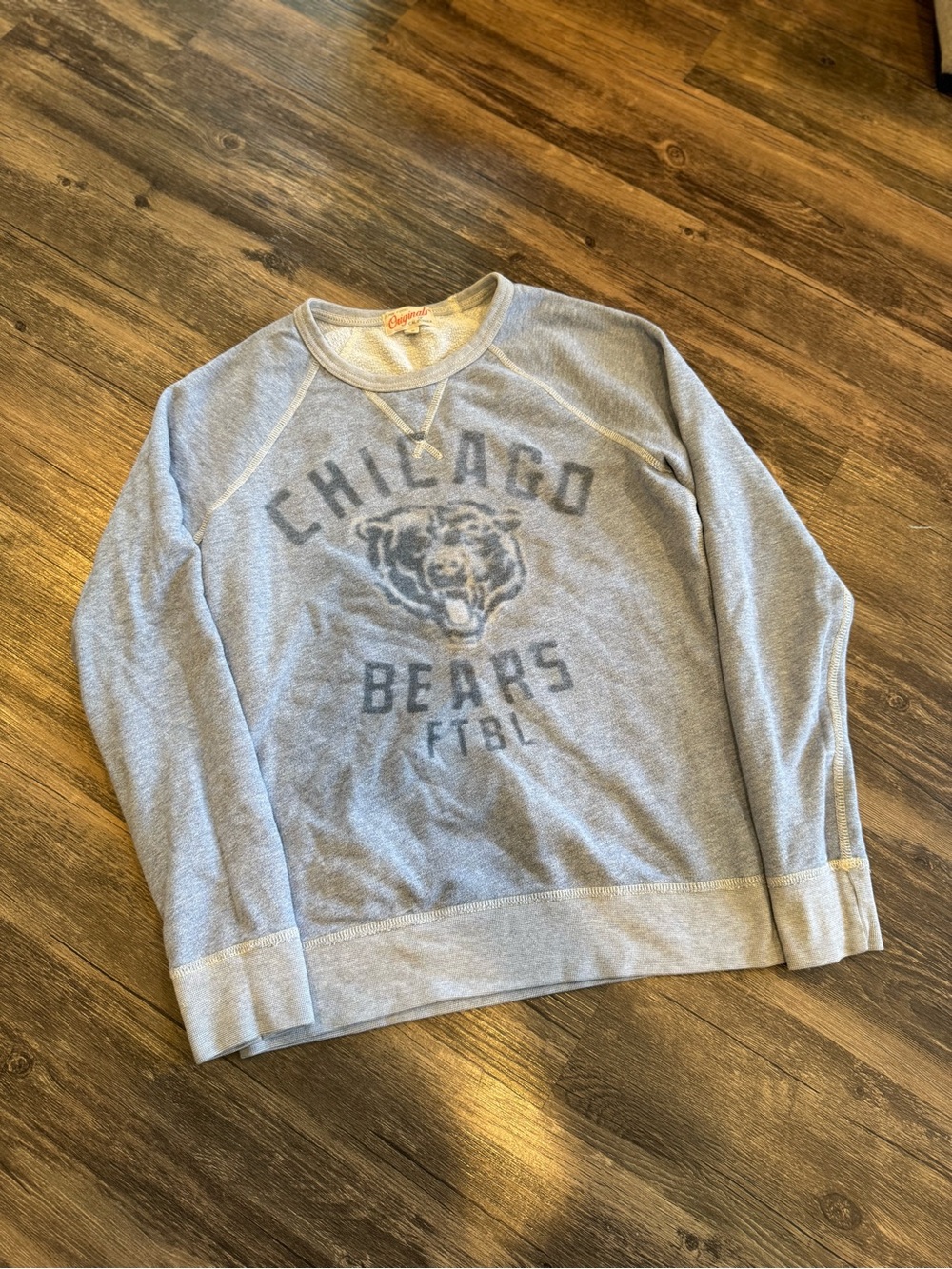 Junk Food Clothing Light Blue Chicago Bears Crewneck Sweatshirt